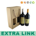 Deluxe Black 6 Bottle Corrugated Gift Wine Paper Packaging Box